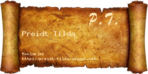 Preidt Tilda névjegykártya